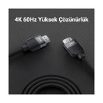 Prime 4K 60Hz 18GBPS Hdr Arc Hdcp Destekli HDMI 2.0 Örgülü Kablo 2 Metre - Option-1 - Ahşap