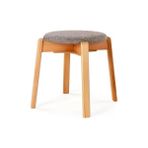 Prime Arc Kayın Puf Tabure Yuvarlak Modern Bench Oturak Tekli (Gri) - Option-1 - 0 - Siyah