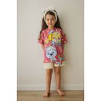 Prime Butik Girl Pup Power Minik Kalpli Kız Çocuk Şortlu Takım 2li - Bordo - 5 - 6 Yaş