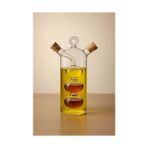 Prime Çift Hazneli Cam Premium Yağdanlık & Sirkelik -360ML Zarif ve Şık Tasarım - Option-1