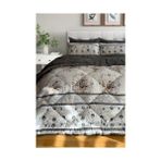 Prime Çift Kişilik 4 Yastık Kılıflı Çift Taraflı Desenli Uyku Seti-Kanaviçe - 001-Renkli - 100 x 100 cm