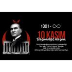 Prime Concept Atatürk 10 Kasım Afişi - Vinil - Branda Baskı 100X200 cm - tek ebat