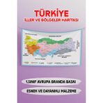 Prime Concept Türkiye Iller ve Bölgeler Haritası 100X70 Avrupa Branda Dijital Baskı - tek ebat