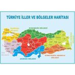 Prime Concept Türkiye Iller ve Bölgeler Haritası 70X100 cm Vinil Branda - tek ebat