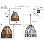 Prime Corde Bamboo Tekli Avize - Option-1 - 15000K - Beyaz