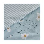 Prime Daisy %100 Pamuk Çift Kişilik Nevresim Takımı Mint Mavi (Pp) - 001-Renkli - 100 x 100 cm