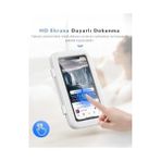 Prime Duş Telefon Tutucu, Su Geçirmez ve Buğu Önleyici, 360° Dönen Duvara Monte Telefon Kılıfı, 6.8 Inç'e Kadar Hd Hassas Dokunmatik Ekran Tutucu, Banyo ve Mutfak Için - Abanoz