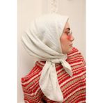 Prime Eşarp 78008-07 - Ekru - 90 x 90 cm