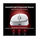 Prime Evnıa Serisi SPK9418 Kablosuz Bluetooth Dual Mod 12000DPI 6 Tuşlu Optik Oyuncu Mouse (Beyaz)
