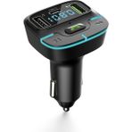 Prime F9 Araç Fm Transmitter 5.3 Bluetooth Araç Kiti USB Type-C Hızlı Şarj Çıkışlı Çakmaklık Girişli (F9)