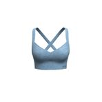 Prime FIT - Mavi Çapraz Askılı Destekli Seamless Bra Sporcu Sütyeni (Mavi, M)