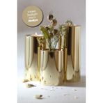 Prime Home 3 3 Lü Gold Krom Parlak Yüzey Mumluk Dekoratif Tealight Set Mum Abs Plastik Altın Plastik Altın - Ahşap Rengi
