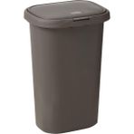 Prime Kapaklı Yaylı Mutfak Banyo Çöp Kovası, 13 Galon Gri Plastik Çöp Kutusu, 49.2 Litre - 000-Siyah - Option-1