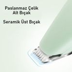 Prime Kedi Köpek Pati Tüy Kesme Makinesi Sessiz Hassas Bölge Traş Cihazı Seramik & Çelik Bıçaklı Yeşil - Acı Kahve
