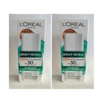 Prime L'oréal Paris Bright Reveal Spf 50+ Koyu Leke Karşıtı Renkli Fluid Günlük Yüz Güneş Kremi 50 ml - Medium (2 Paketi) - Option-1