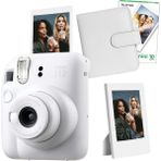 Prime Mini 12 Beyaz Fotoğraf Makinesi-10'lu Film-Çerçeve ve Kare Albüm Seti - Açık Bej