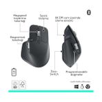 Prime Mx 3s Bluetooth Edition Performans Kablosuz Mouse, 8.000 Dpı, Sessiz, Ergonomik, Ultra Hızlı Kaydırma, Çoklu Cihaz Özelliği, Bluetooth, Logi Bolt USB Alıcı, Siyah