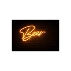 Prime Neon Beer Neon Tabela 50x25 cm Amber Renk Adaptör Dahil Dekoratif Aydınlatma