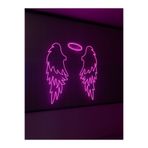 Prime Neon Melek Kanadı Neon Tabela Dekoratif Aydınlatma Renk Pembe Kanat Boyu (95cm)