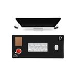 Prime Oyuncu Gamer Mouse Pad,fare Altlığı,kenar Dikişli Masa Pedi,kaymaz Taban,ofis Tipi 90X40 cm x Large - Option-1 - 0002 - Beyaz