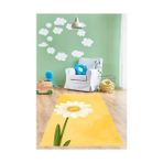 Prime Pelangi Sarı Zemin Papatya Desenli Yıkanabilir Kaymaz Taban Leke Tutmaz Çocuk Odası Halısı, Sarı 160 x 300, 9076420245160300 - Option-1 - Ahşap
