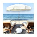 Prime Plaj Şemsiyesi Krem 200 cm 10 Telli - Adaçayı Yeşili
