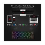 Prime Redragon K530 Pro Draconic%60 Bt Türkçe Q Klavye/kablolu / 2,4 Ghz Kablosuz Mekanik, 61 Tuş, Hot-Swap Özellikli Rgb Oyun Klavyesi, Dokunsal Kahverengi Anahtarlı, Windows/mac/ Için - Option-1 - 001-Renkli