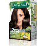 Prime Sea Color Amonyaksız, Vegan, Doğal, Besleyici Kalıcı Saç BOYASI%100 Beyaz Kapama (1 Paket 2 x 50 ml Boya & Oksidan) (Açık Kahve 5.0)