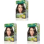 Prime Sea Color Amonyaksız, Vegan, Doğal, Besleyici Kalıcı Saç BOYASI%100 Beyaz Kapama (1 Paket 2 x 50 ml Boya & Oksidan) (Küllü Kumral 7.1) (3 Paketi) - Adaçayı Yeşili