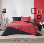 Prime Sleeks %100 Pamuk Çift Kişilik Nevresim Takımı 200X220CM, Lastikli Çarşaf, Colormix Pamuklu Yatak Örtüsü - Kırmızı - Siyah - 200 x 220 cm