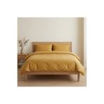 Prime Sleeks Harmony Çift Kişilik %100 Pamuk Nevresim Takımı 200x220 cm , Lastikli Çarşaflı Set, Hardal Sarısı