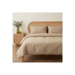 Prime Sleeks Tek Kişilik %100 Pamuk Nevresim Takımı 160 x 220 Cm, Lastikli Çarşaflı Set, Bej