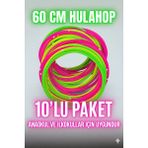 Prime Sports 60 cm Holihop 10'lu Paket - Renkli Jimnastik Çemberi - Anaokulu & Ilkokul Spor Seti
