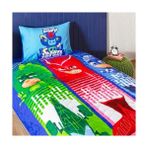 Prime Taç Pj Masks Power Up Standart Pamuk-Polyester Nevresim Takımı, Çok Renkli, Tek Kişilik - 001-Renkli - 100 x 100 cm