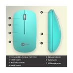 Prime WS214 Kablosuz 1200DPI 3 Tuşlu Sağ ve Sol Elle Kullanıma Uygun 10M Kullanım Mesafesi Yüksek Hızlı Kaydırma Uzun Pil Ömrü Ios Uyumlu Kompakt Optik Izleme Mouse Turkuaz