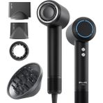 Prime X116 Ultra Iyonlu Saç Kurutma Makinesi Ultra Sessiz ve Hızlı Kurutma (Siyah) - Ahşap
