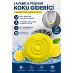 Primeaks Lavabo & Pisuvar Koku Giderici Mat | Limon Kokulu Süzgeç | Tıkanma Önleyici Hijyenik Koku Önleyici