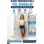 Primeaks Mıknatıslı Tül Sineklik 105X205 cm | Kendiliğinden Açılıp Kapanan Kapı Sinekliği | Kolay Montaj