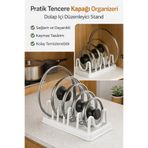 Primeaks Tencere Kapağı Organizeri – Dolap Içi Kapak Düzenleyici Stand | Kaymaz & Dayanıklı