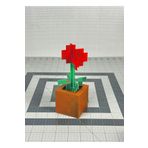 Primelon Minecraft Flower Pot Çicek, ve Saksı Figürü Rose