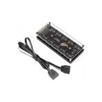 PrimeX Plus PrimeX PX-4847 Argb Rgb Çoklayıcı, RGB 3 Pin 11 Port 5V Sata Power Güç Fan Çoklayıcı, Şerit RGB Hub