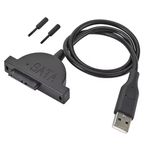 PrimeX Plus PX-2430 Notebook DVD USB Çevirici, Notebook CD/DVD Harici Bağlama Kablosu, USB 2.0 Mini SATA Dönüştürücü, 9.5mm 9.6mm 12.7mm Laptop DVD-RW Okuma Yazma Kablosu