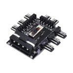 PrimeX Plus PX-4336 3 Pin Girişli 8 Port Fan Çoklayıcı Kart - Siyah