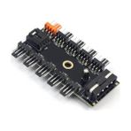 PrimeX Plus PX-4337 4 Pin Girişli 10 Port Fan Çoklayıcı Kart - Siyah