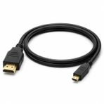 PrimeX PX-1121 Micro HDMI to HDMI Kablo, 1.5 Metre 1080P Full HD Hdmi Görüntü ve Ses Aktarım Kablosu, Micro Hdmi Type-D Kamera Tablet Mini Laptop Raspberry Pi TV Monitör Projeksiyon Bağlantı Kablosu