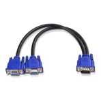 PrimeX PX-1170 VGA Y Kablo, VGAto 2xVGA Çoklayıcı Splitter Kablo, 1 VGA Çıkışı 2 Monitör TV Projeksiyona Aynı Görüntü Aktarma Kablosu, PC Laptop Ekran Kartı İçin VGA to 2 AnalogVGA Dişi Çoğaltıcı