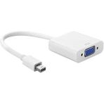 PrimeX PX-1515 Mini DisplayPort to VGA Çevirici, MacBook Mini Display to VGA Adaptör, 15 cm Beyaz Görüntü Dönüştürücü, Mini DP Erkek to VGA Dişi Monitör Projeksiyon TV Bağlantı Aparatı