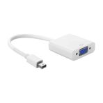 PrimeX PX-1515 Mini DisplayPort to VGA Çevirici, MacBook Mini Display to VGA Adaptör, 15 cm Beyaz Görüntü Dönüştürücü, Mini DP Erkek to VGA Dişi Monitör Projeksiyon TV Bağlantı Aparatı