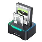 PrimeX PX-2900 SATA 2.5/3.5 İnç HDD SSD Docking Station, USB 3.0 Çift Slot Harici Disk Okuyucu, RGB Işıklı Offline Clone Klonlama Özellikli SATA Disk Kopyalama ve Veri Aktarım İstasyonu