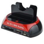 PrimeX PX-385 Harici USB 2.0 2.5/3.5 IDE + SATA HDD Docking, Kart Okuyuculu Harddisk Okuma Adaptörü, Eski IDE SATA Disk Veri Aktarım Çevirici, PC Laptop Teknik Servis İçin Harici Disk Bağlantı Aparatı